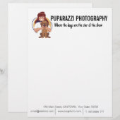 En-tête De Lettre Photographie de chien sur mesure (Devant / Derrière)