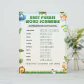 En-tête De Lettre Phrase du mot bébé - Rubrique [Thème animal] (Debout devant)