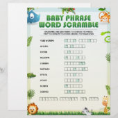 En-tête De Lettre Phrase du mot bébé - Rubrique [Thème animal] (Devant / Derrière)