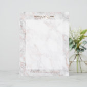 En-tête De Lettre Pierre de faux marbre de luxe rose (Debout devant)