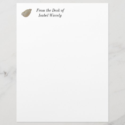 En-tête De Lettre Plage côtière professionnelle Aquarelle de mer She (Devant)