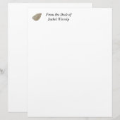 En-tête De Lettre Plage côtière professionnelle Aquarelle de mer She (Devant / Derrière)