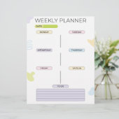 En-tête De Lettre Planificateur hebdomadaire (Debout devant)