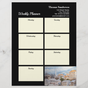 En-tête De Lettre Planificateur hebdomadaire Mostar City Architectur