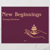 En-tête De Lettre Plante de bien-être de la main (Dos)