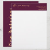 En-tête De Lettre Plante de bien-être de la main (Devant / Derrière)