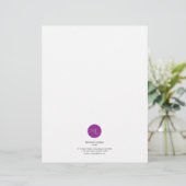 En-tête de lettre pourpre de monogramme de cercle (Debout devant)