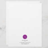En-tête de lettre pourpre de monogramme de cercle (Devant / Derrière)