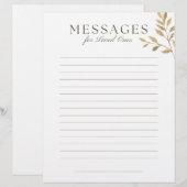 En-tête De Lettre Pre Planning Letter to Loved Ones (Devant / Derrière)