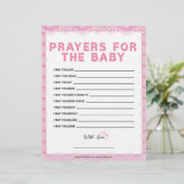 En-tête De Lettre Prières Pour Le Bébé [Dentelle De Luxe [Rose] (Debout devant)