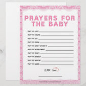 En-tête De Lettre Prières Pour Le Bébé [Dentelle De Luxe [Rose] (Devant / Derrière)