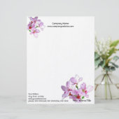 En-tête De Lettre Printemps Sakura/Fleurs de cerisiers roses (Debout devant)