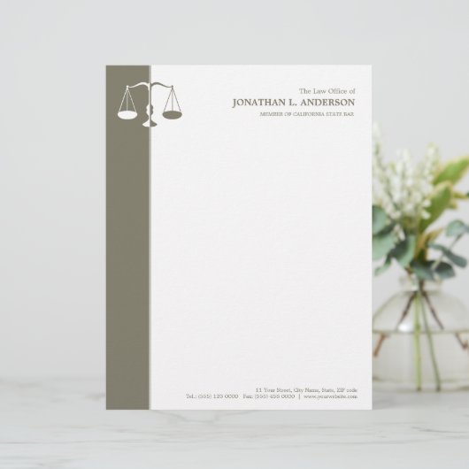 En-tête de lettre procureur/avoué (Debout devant)