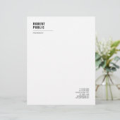 En-tête De Lettre Professionnel blanc élégant initial propre moderne (Debout devant)