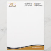 En-tête De Lettre Professionnel Brown Or foncé (Devant)