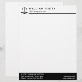 En-tête De Lettre Professionnel de justice d'avocat d'avocat (Devant / Derrière)