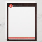 En-tête de lettre professionnel en bois (Devant / Derrière)