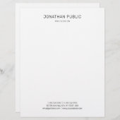 En-tête De Lettre Professionnel moderne blanc créatif de conception (Devant / Derrière)