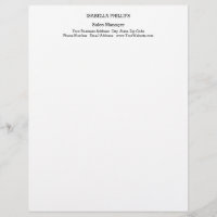 Professionnel Noir Blanc Minimaliste Plat Créatif