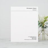 En-tête De Lettre Professionnel noir blanc simple (Debout devant)