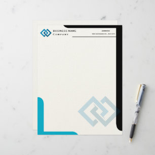 En-tête de lettre professionnelle avec logo d'entr