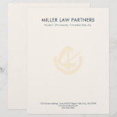 En-tête de lettre professionnelle juridique (Devant / Derrière)