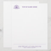 En-tête de lettre professionnelle modèle pour le y (Devant / Derrière)