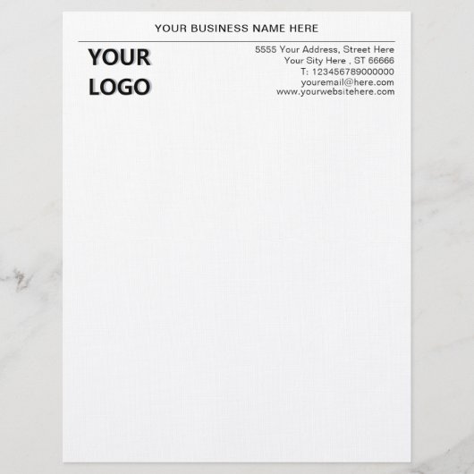 En-tête de lettre professionnelle personnalisée de (Devant)