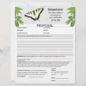 En-tête De Lettre Proposition de papillon écrémé du tigre vert de fo (Devant)