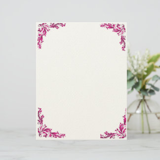 En-tête De Lettre Purple Grace Floral Letter Pad