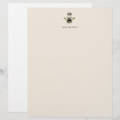 En-tête De Lettre Queen Bee Crown Farm Honey (Devant / Derrière)