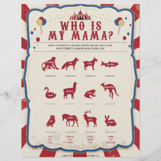 En-tête De Lettre Qui Est Ma Maman [Thème Du Cirque]