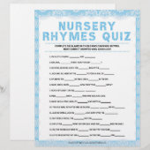 En-tête De Lettre Quiz des rimes de pépinière [Dentelle de luxe [Ble (Devant / Derrière)