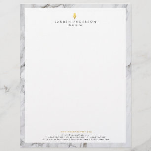 En-tête De Lettre Réalisateur Minimaliste en marbre en tête-de-lettr