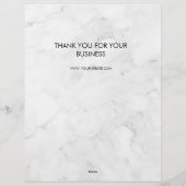 En-tête De Lettre Réception de facture en marbre élégant professionn (Dos)