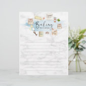 En-tête De Lettre Recettes de cuisson à l'aquarelle illustrées perso (Debout devant)