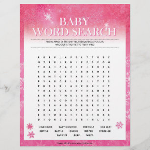 En-tête De Lettre Recherche de mots pour bébé [rose neigeux]