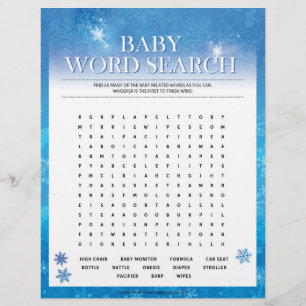 En-tête De Lettre Recherche de mots pour bébé [Snowy Blue]