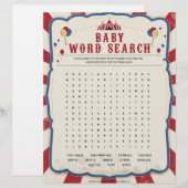 En-tête De Lettre Recherche de mots pour bébés [Thème du cirque] (Devant / Derrière)