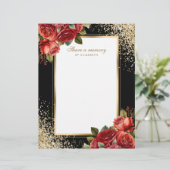 En-tête De Lettre Red Roses Black Gold Photo (Debout devant)