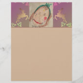 En-tête De Lettre Reindeer, Snowflakes +Photo (Dos)