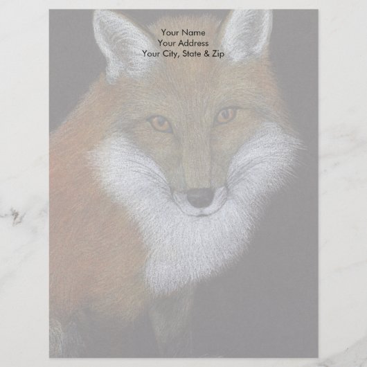 En-tête De Lettre Renard rouge (Devant)