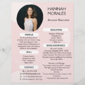 En-tête De Lettre Reprise de photo esthétique rose moderne (Devant)