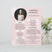 En-tête De Lettre Reprise de photo esthétique rose moderne (Debout devant)