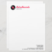 En-tête De Lettre Rétros disques (Devant / Derrière)