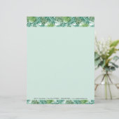 En-tête De Lettre Rétros palmettes vertes tropicales chics faites (Debout devant)