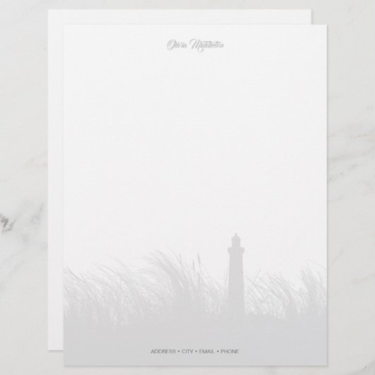 En-tête De Lettre Rive du phare customisé (Devant / Derrière)