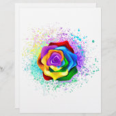 En-tête De Lettre Rose arc-en-ciel coloré (Devant / Derrière)