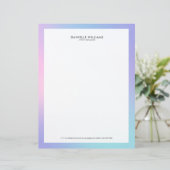 En-tête De Lettre Rose et bleu ombre (Debout devant)