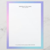 En-tête De Lettre Rose et bleu ombre (Devant)